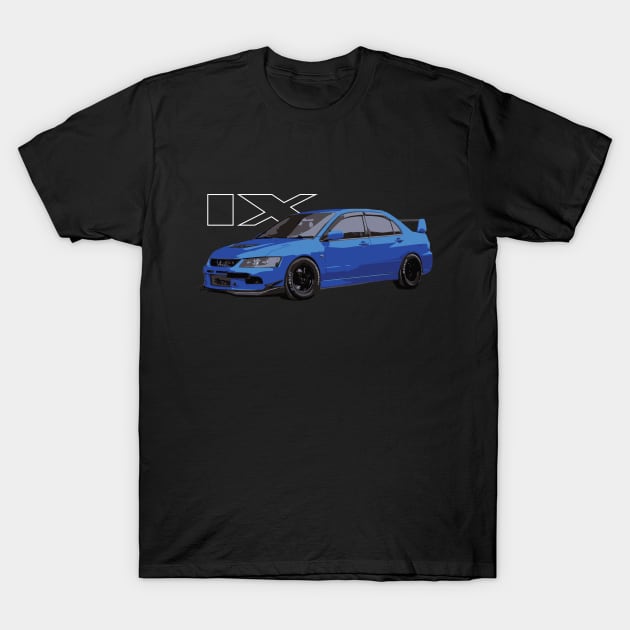 evo 9 ix blue T-Shirt by cowtown_cowboy